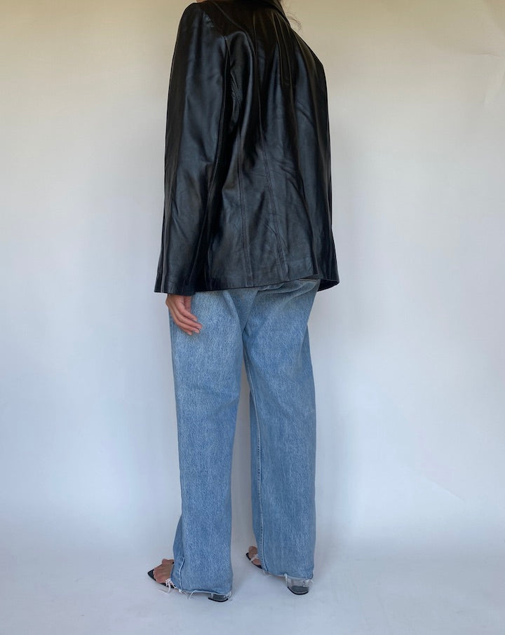 VINTAGE BLACK LEATHER JACKET 3442