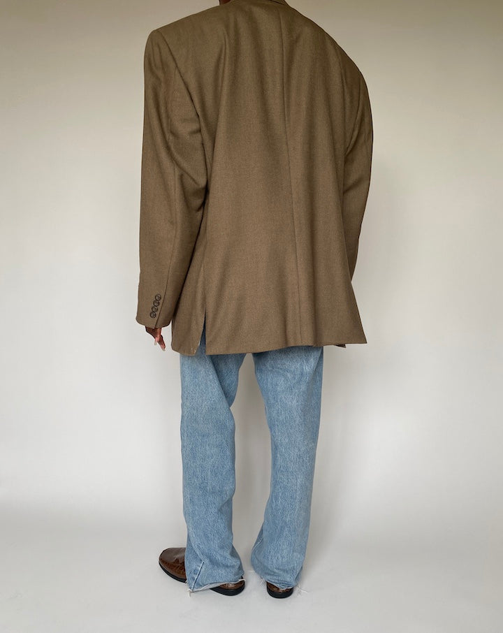 VINTAGE OVERSIZED BROWN BLAZER 3847