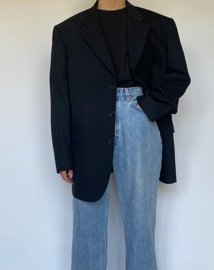 VINTAGE OVERSIZED BLACK BLAZER 3445