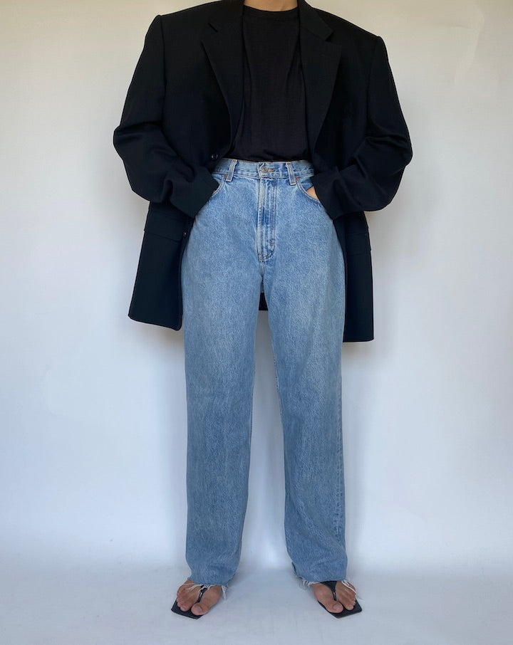 VINTAGE OVERSIZED BLACK BLAZER 3445