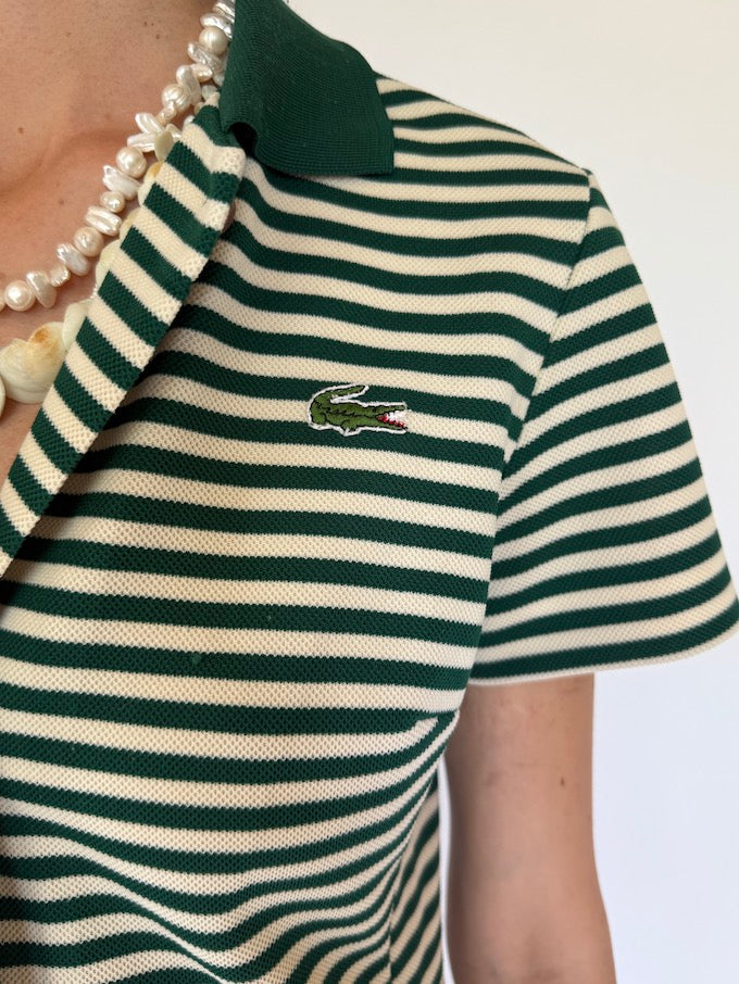Vintage classic striped Lacoste polo dress 6295