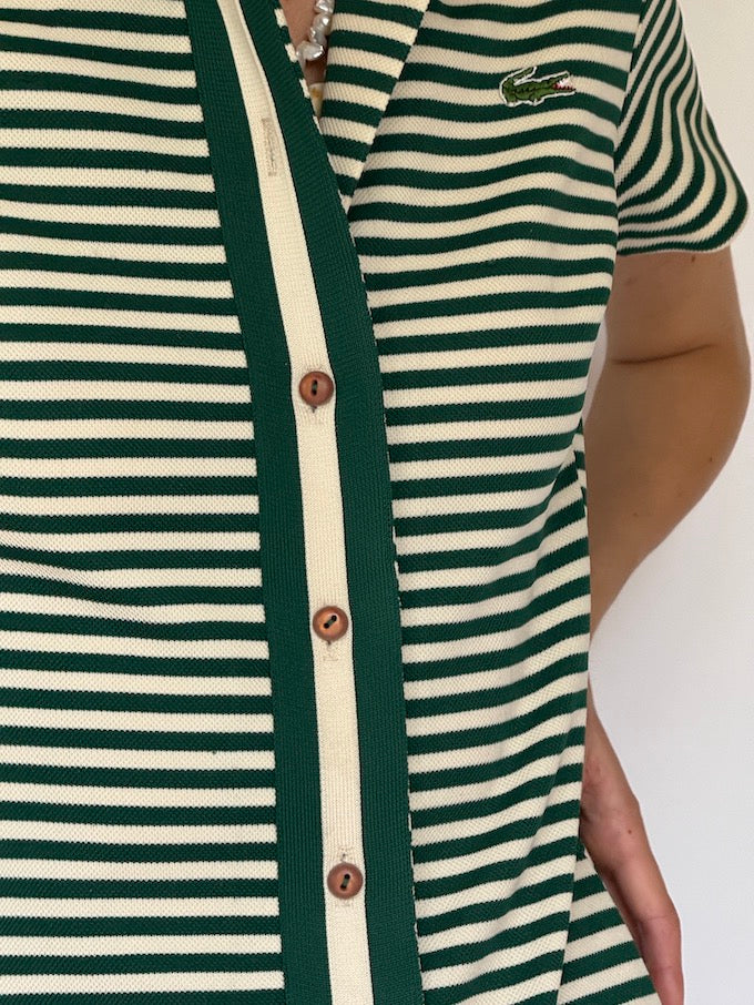 Vintage classic striped Lacoste polo dress 6295