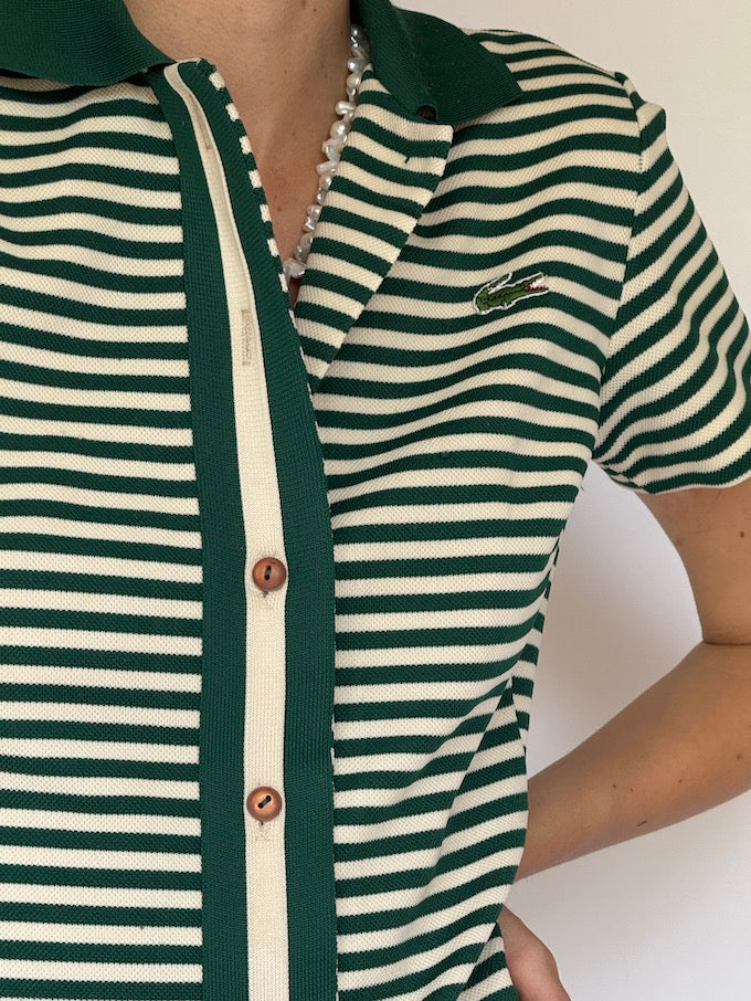 Vintage classic striped Lacoste polo dress 6295