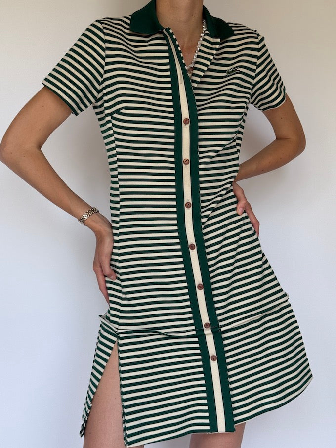 Vintage classic striped Lacoste polo dress 6295