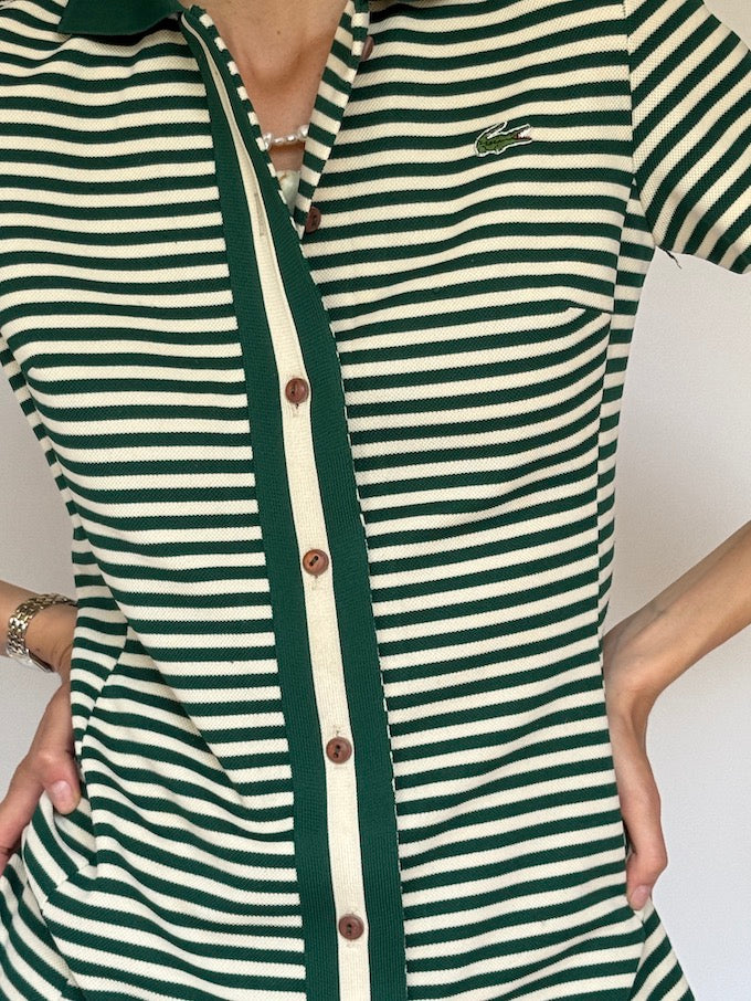 Vintage classic striped Lacoste polo dress 6295