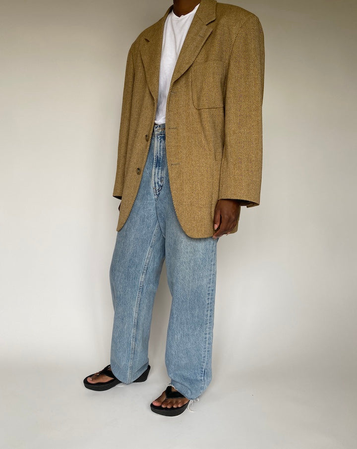 VINTAGE OVERSIZED BEIGE BLAZER 3856