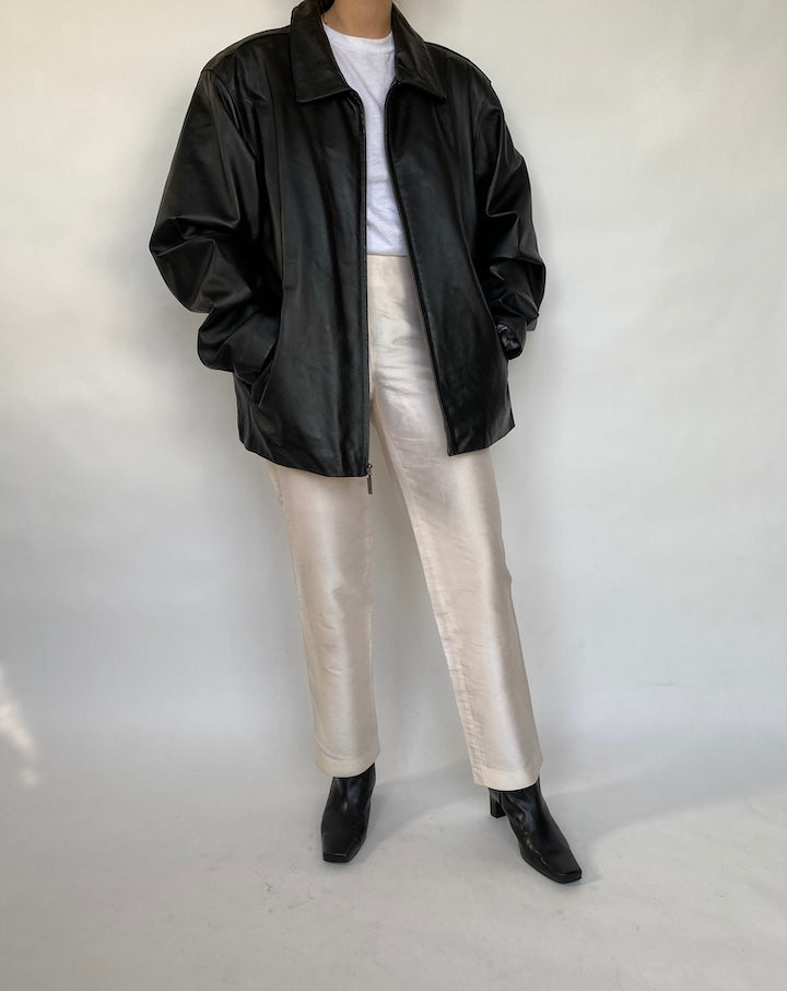 VINTAGE BLACK LEATHER JACKET 405
