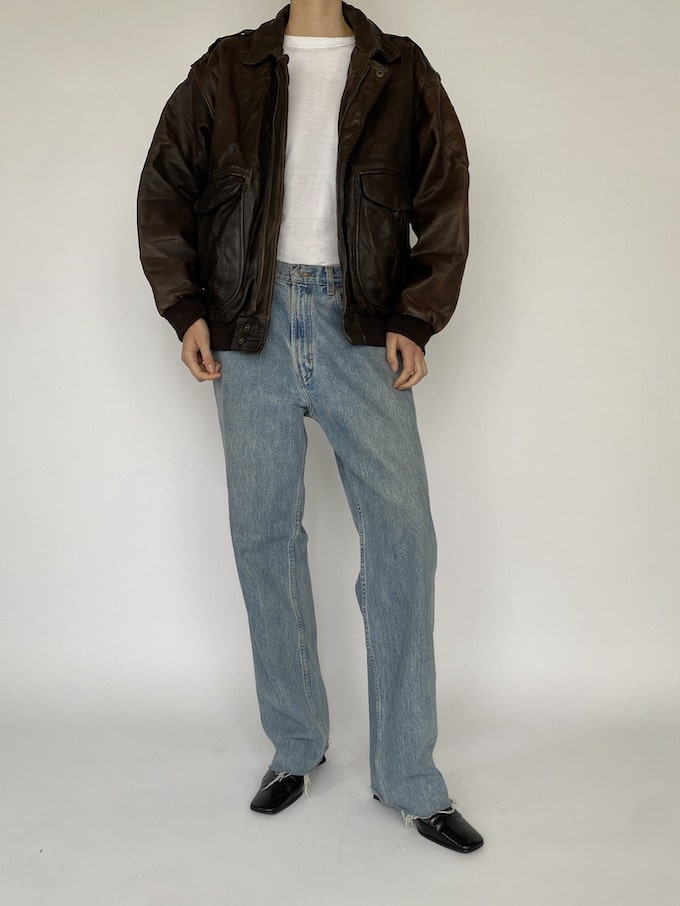 Vintage Dark Brown Leather Jacket 5370