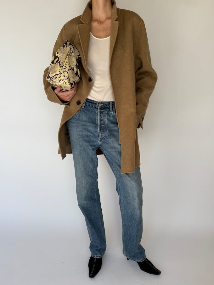 Vintage Classic Camel Shade Wool Blended Coat 5857