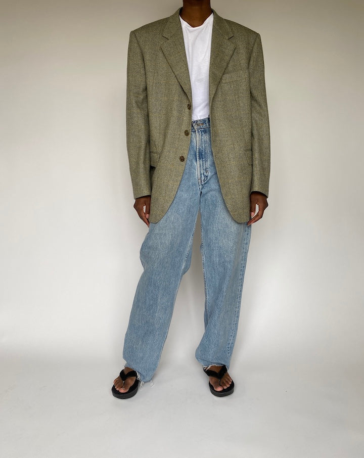 VINTAGE CHECKED BLAZER 3862