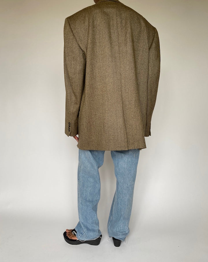 VINTAGE SINGLE-BREASTED BEIGE BLAZER 3863