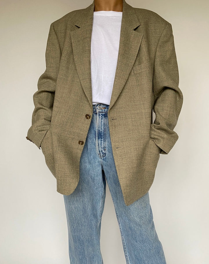 VINTAGE SINGLE BREASTED WOOL BLAZER 1020