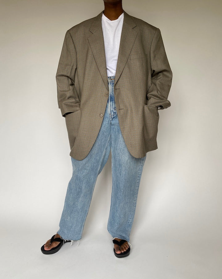 VINTAGE OVERSIZED BEIGE BLAZER 3866
