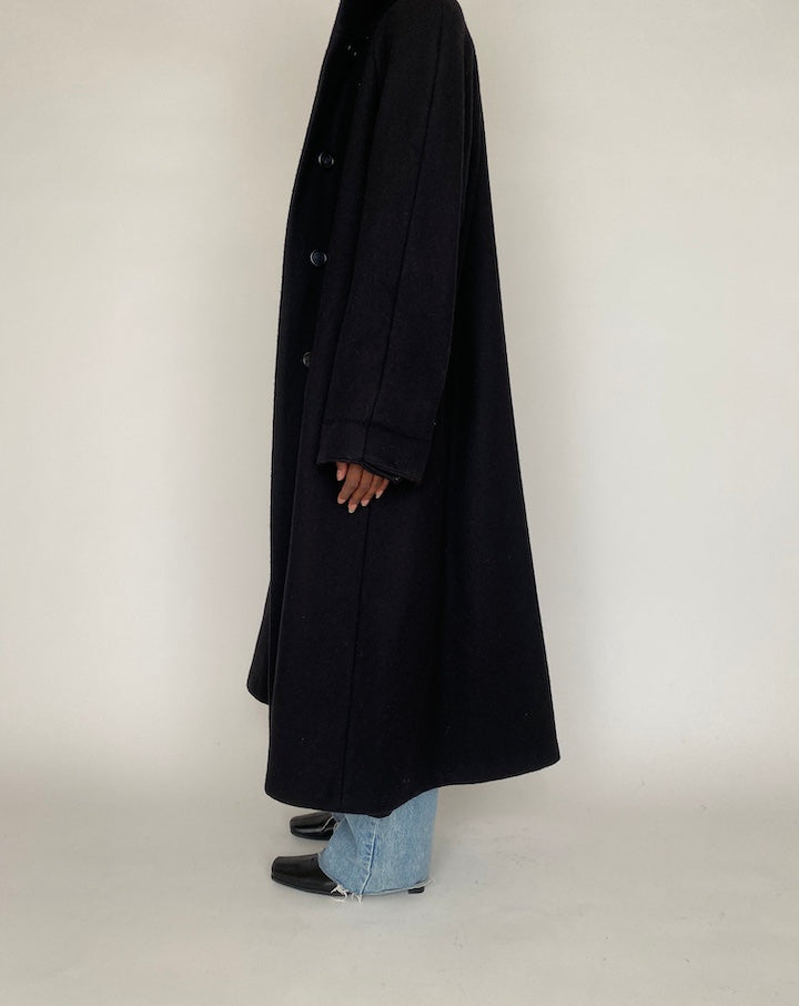 VINTAGE LONG WOOL BLENDED COAT 4376