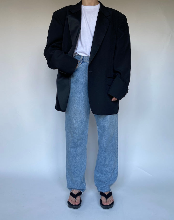 VINTAGE BEAUTIFUL OVERSIZED BLAZER IN BLACK 3452