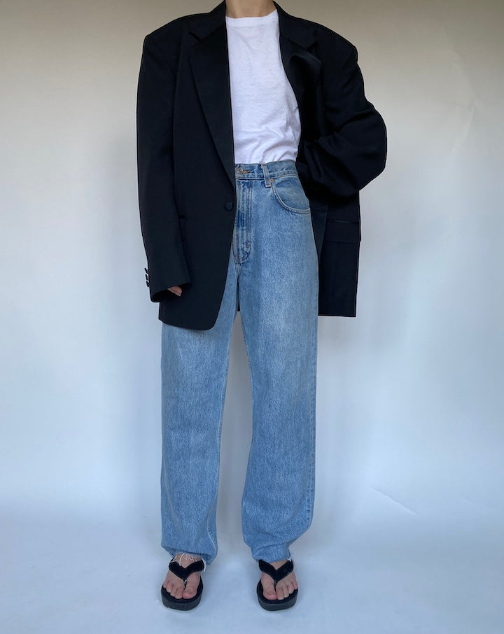 VINTAGE BEAUTIFUL OVERSIZED BLAZER IN BLACK 3452