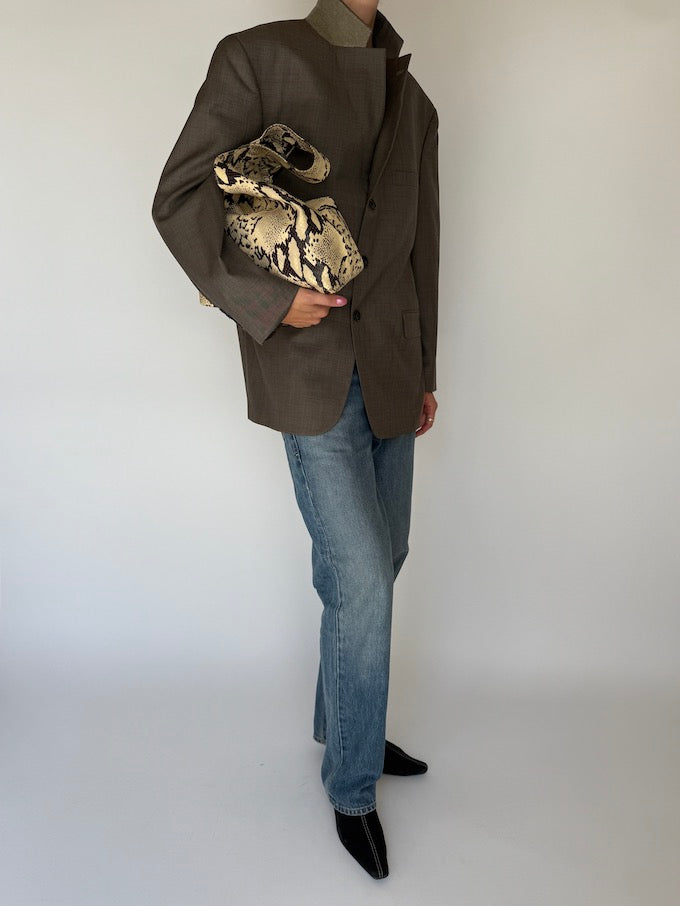 Vintage Oversized Wool Blazer In Cedar 5774