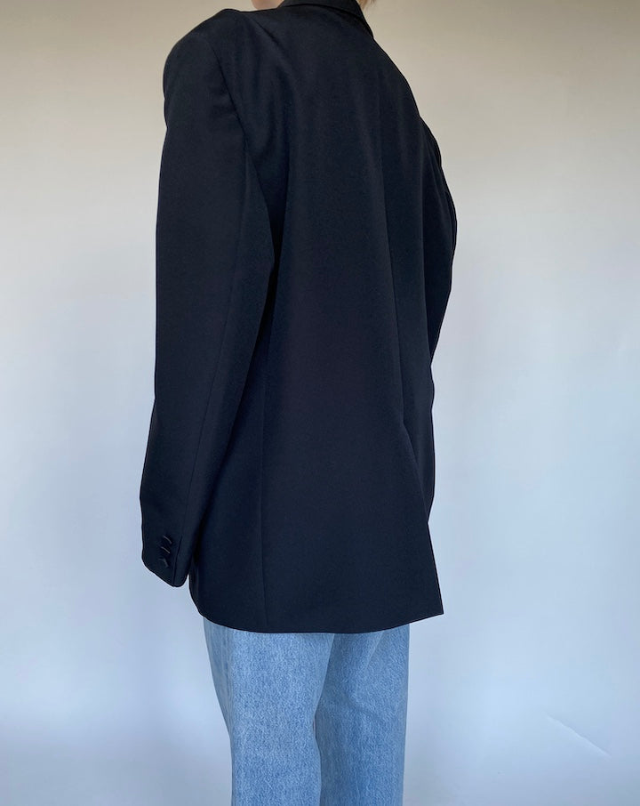 VINTAGE BEAUTIFUL OVERSIZED BLAZER IN BLACK 3452