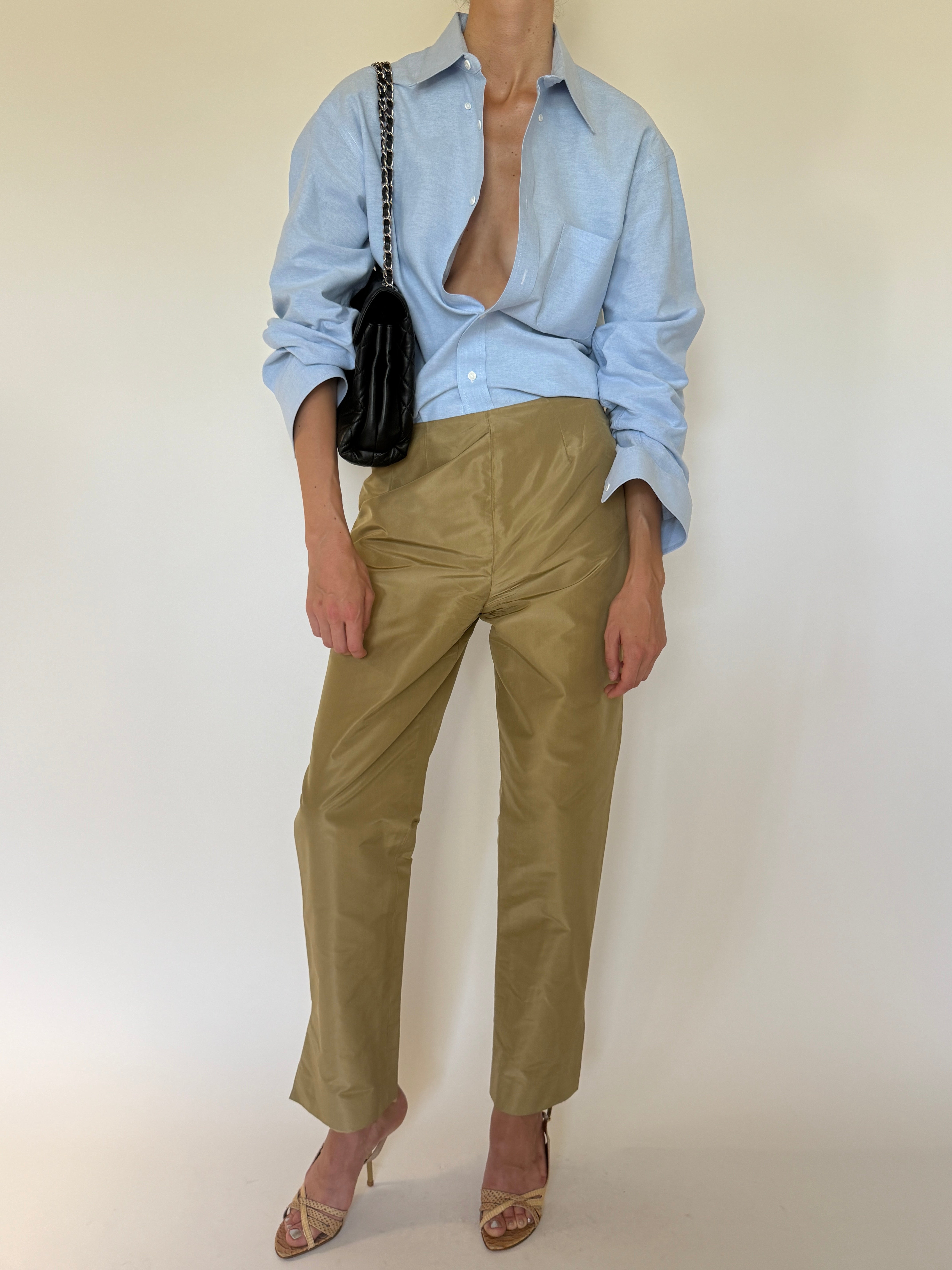 Vintage Stafford light blue oxford shirt front view