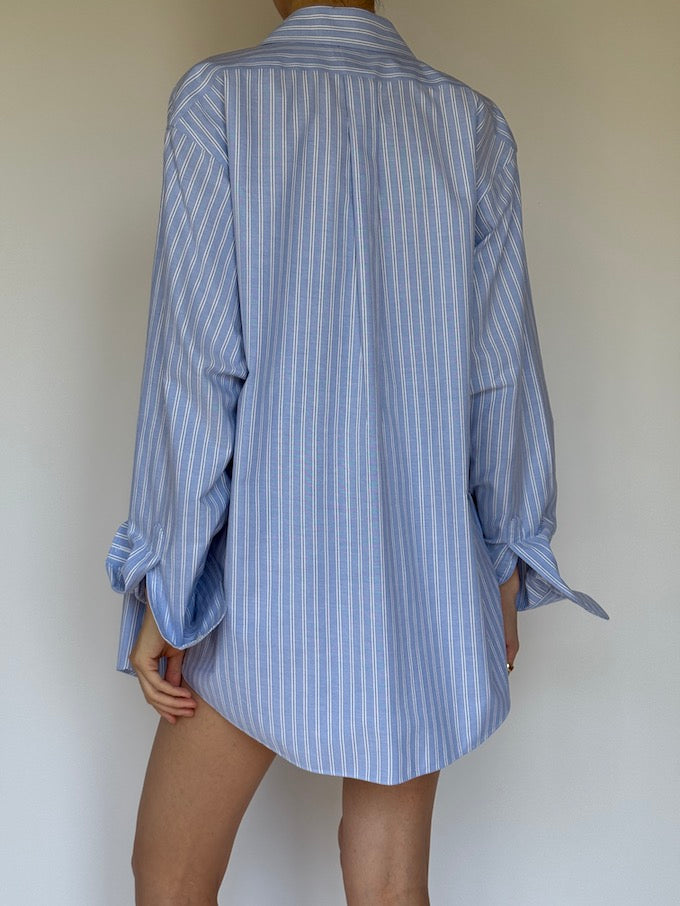 Vintage striped shirt blue 6305