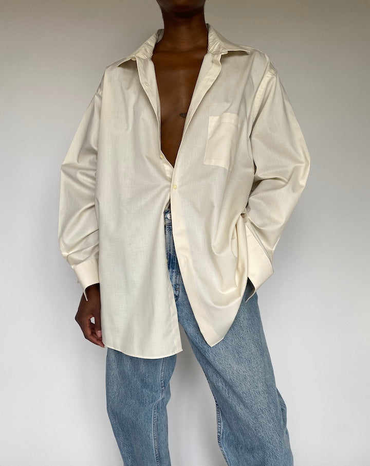 VINTAGE OVERSIZED CREAM SHIRT 3872