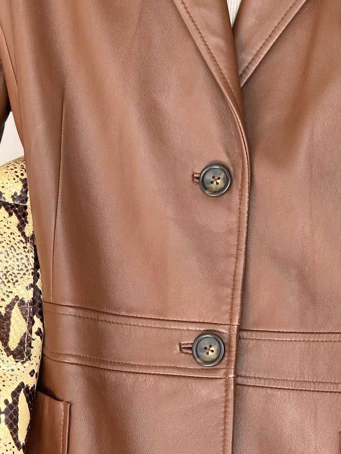 Vintage leather jacket brown 6201