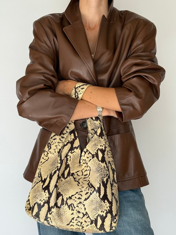 Vintage leather jacket brown 6201