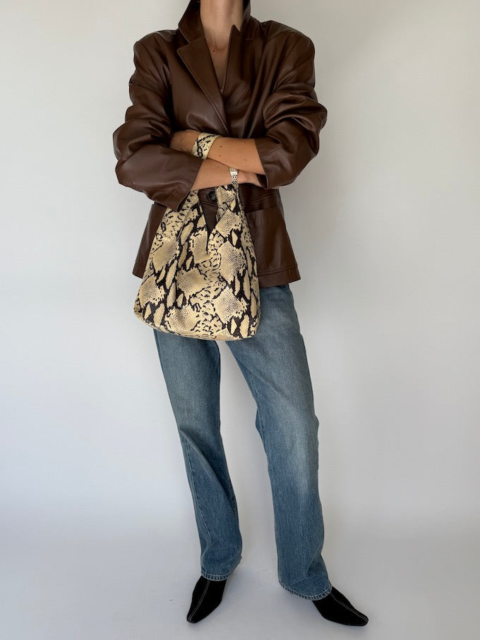 Vintage leather jacket brown 6201
