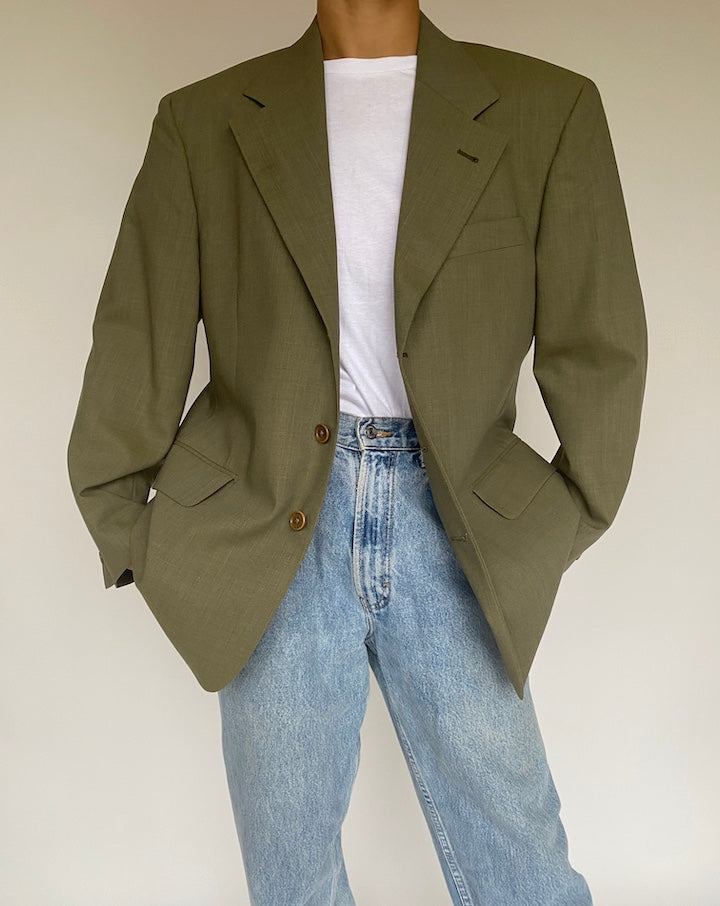 VINTAGE GREEN BLAZER 1028
