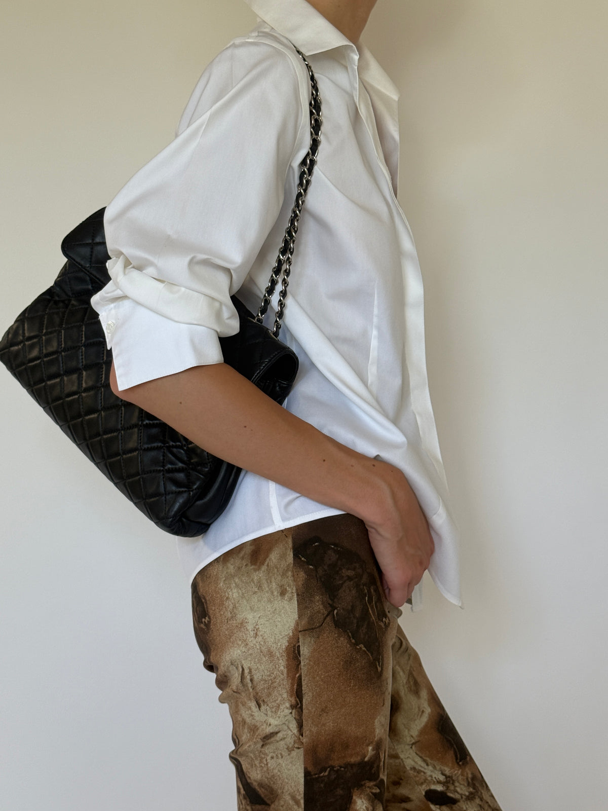 Vintage white shirt side view