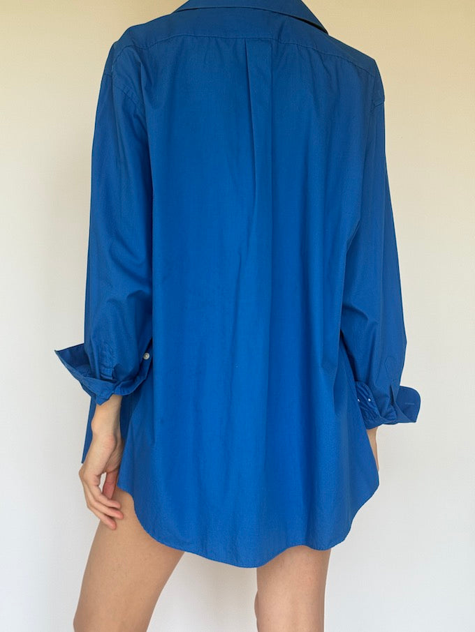 Vintage oversized shirt blue 6312