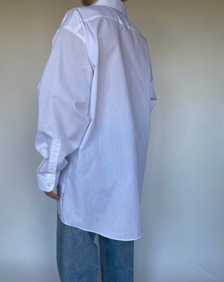 VINTAGE OVERSIZED WHITE BUTTON DOWN SHIRT 3462