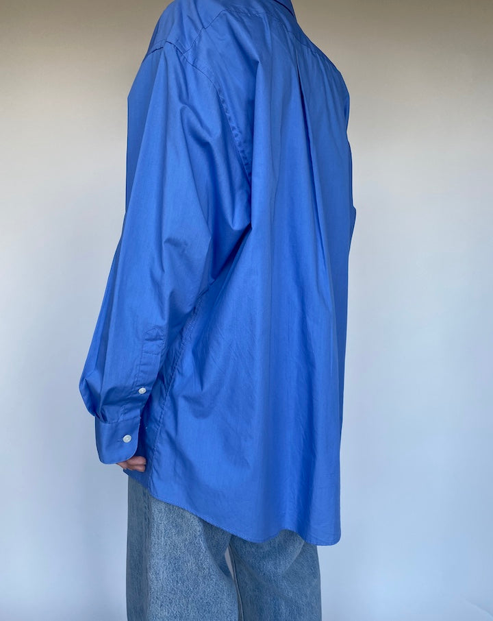 VINTAGE BLUE LONG SLEEVE OVERSIZED SHIRT 3463