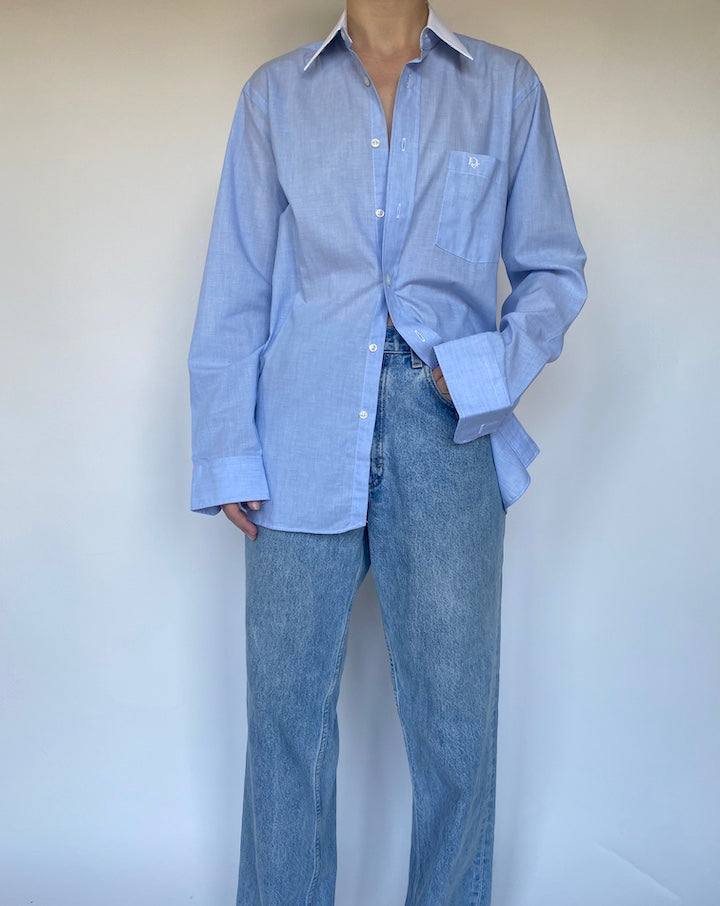 VINTAGE LIGHT BLUE CHRISTIAN DIOR SHIRT 2464