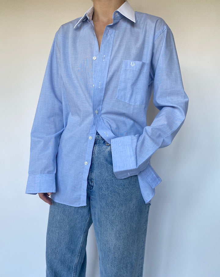 VINTAGE LIGHT BLUE CHRISTIAN DIOR SHIRT 2464