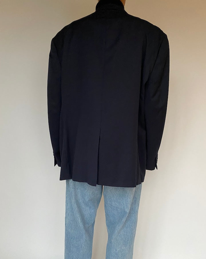VINTAGE BLACK WOOL BLAZER 1591
