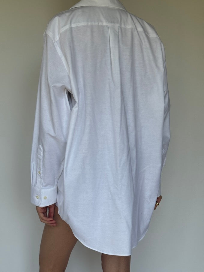 Vintage button-up shirt white 6317