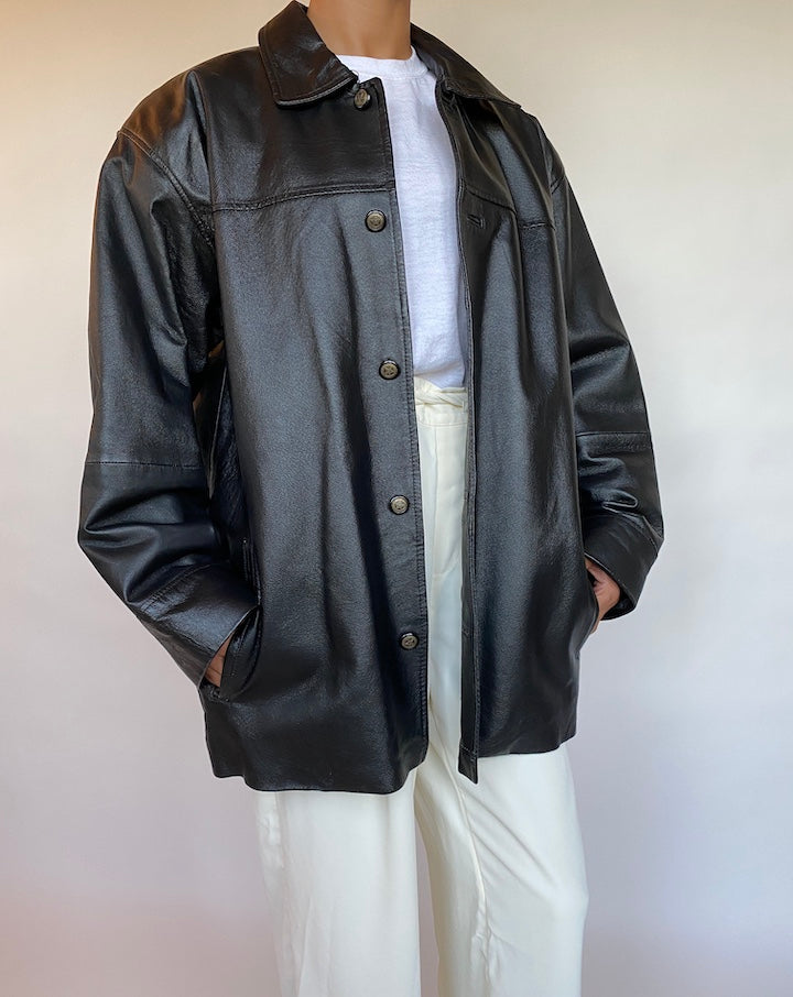 VINTAGE OVERSIZED LEATHER JACKET 381
