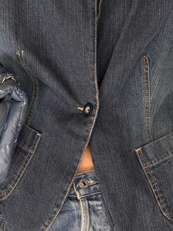 Vintage Denim Blazer dark Wash 6024