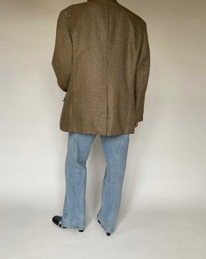 VINTAGE BEIGE HOUNDSTOOTH BLAZER 4386