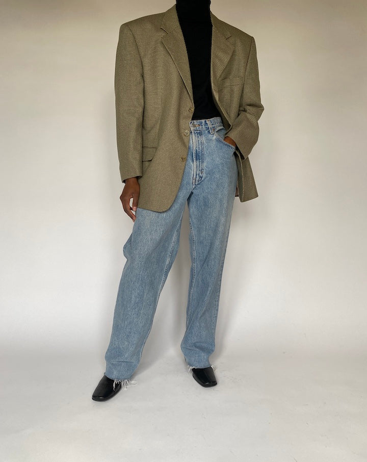 VINTAGE SINGLE-BREASTED BEIGE BLAZER 4387