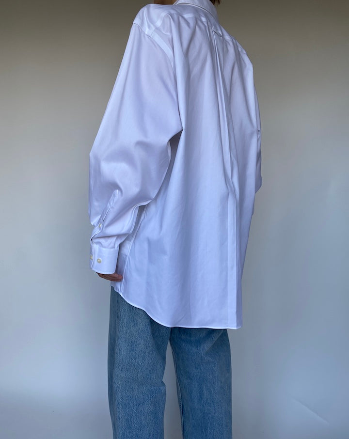 VINTAGE WHITE OVERSIZED LONG SLEEVE SHIRT 3467