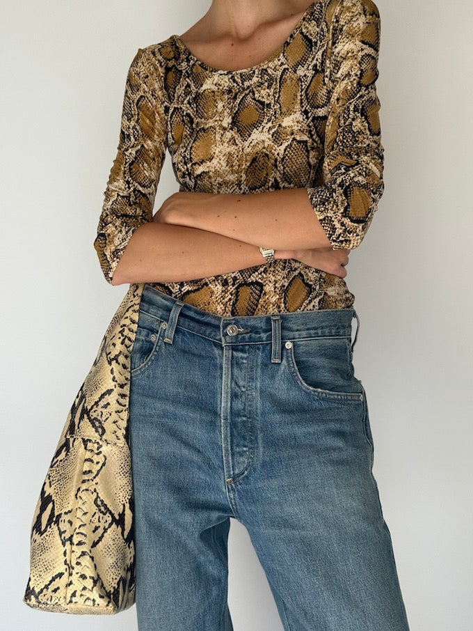 Vintage Animal Printed Top 6056