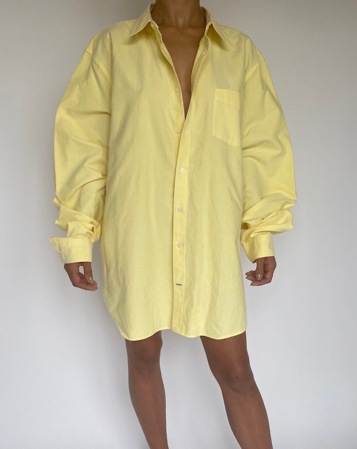 VINTAGE OVERSIZED YELLOW SHIRT DRSS 1036