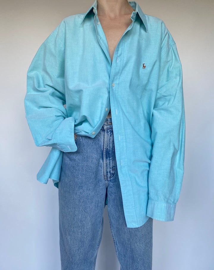VINTAGE LONG SLEEVE OVERSIZED RALPH LAUREN SHIRT 3468