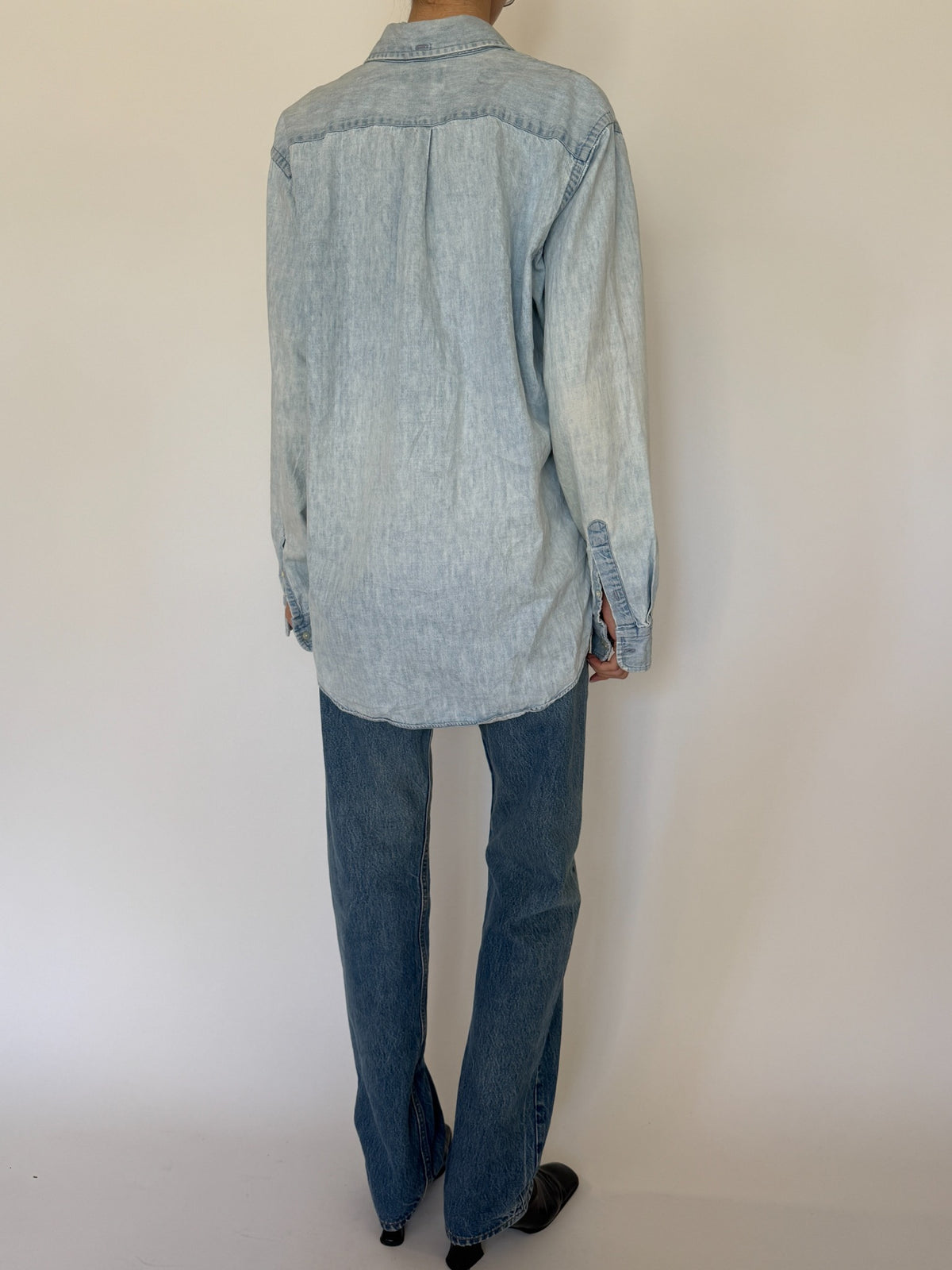 Vintage light wash denim shirt
