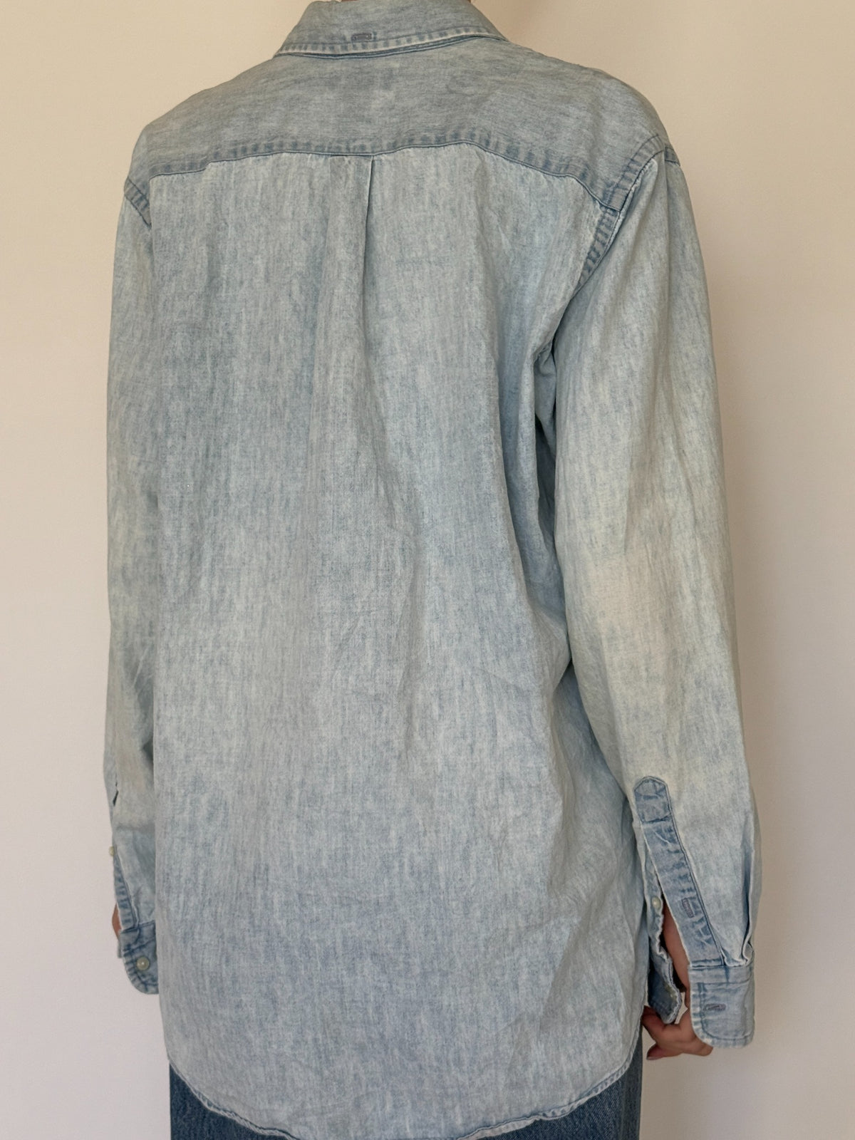 Vintage light wash denim shirt