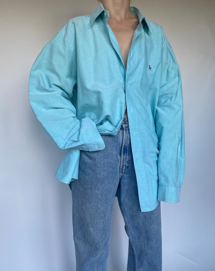 VINTAGE LONG SLEEVE OVERSIZED RALPH LAUREN SHIRT 3468