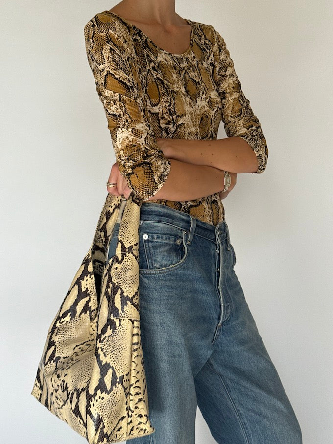 Vintage Animal Printed Top 6056