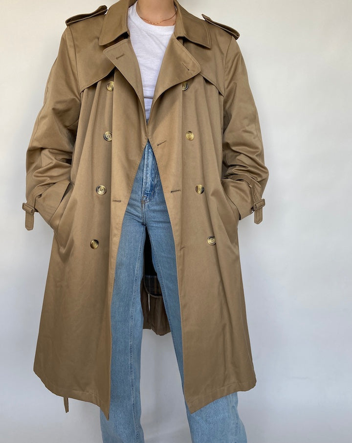 VINTAGE BEIGE TRENCH COAT 411